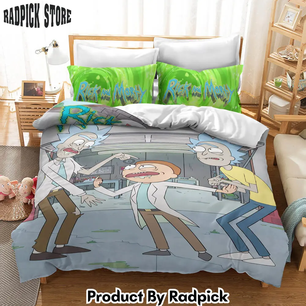 Rick and morty cosplay bedding set duvet cover halloween bed sheets  rp0424185